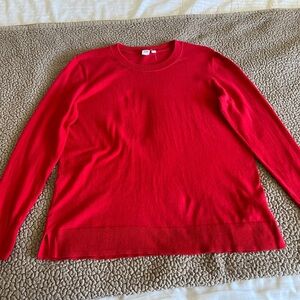 Red Gap Sweater  100% Cotton Preppy Academia Business Casual Crewneck Sweater